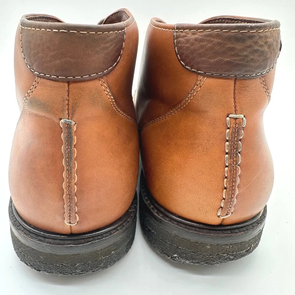 Johnston & Murphy Mens Tan Leather Copeland Chukka Brown Ankle Boots 9M